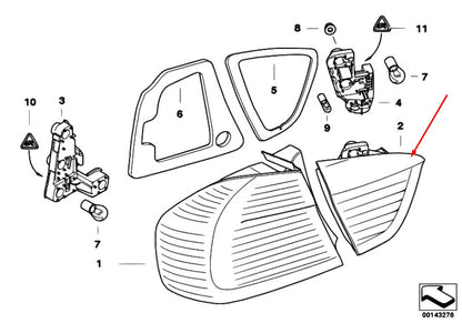 NEW BMW 3 E90 REAR TAILGATE LEFT TAILLIGHT 63216937459 6937459 ORIGINAL