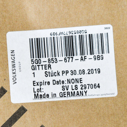 NEW VW GOLF MK7 FRONT BUMPER CENTER LOWER GTI GRILLE 5G0853677AF9B9 ORIGINAL