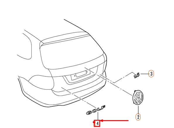 NEW VOLKSWAGEN GOLF MK7 REAR EMBLEM NAMEPLATE BADGE 17A8536872ZZ
