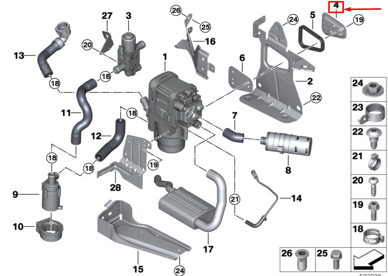 new bmw 5 touring g31 independent heater supporting plate 64129358245 original
