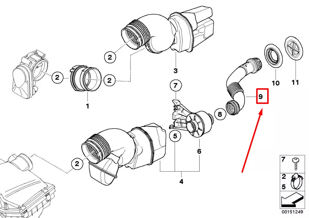 NEW BMW X1 E84 TRUNK NET FASTENING LOOP BASE 51477132893 7132893 ORIGINAL