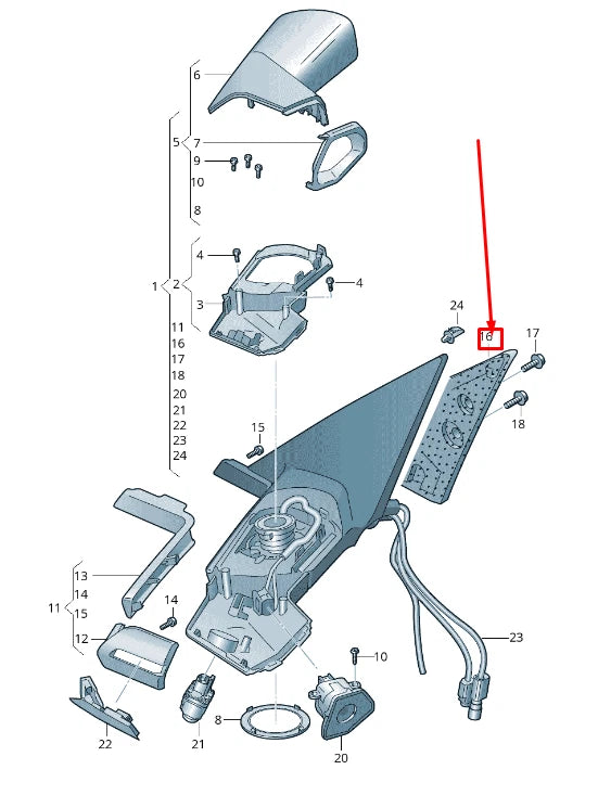 NEW AUDI E-TRON GEN RIGHT MIRROR BASE FOAM SEAL 4KE857544