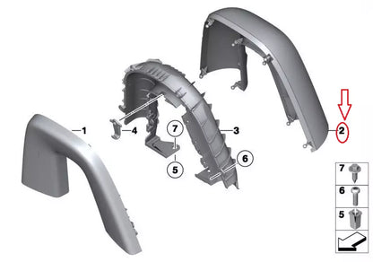 NEW BMW Z4 E89 WIND DEFLECTOR ROLL BAR HOOP TRIM COVER RIGHT 51437270488