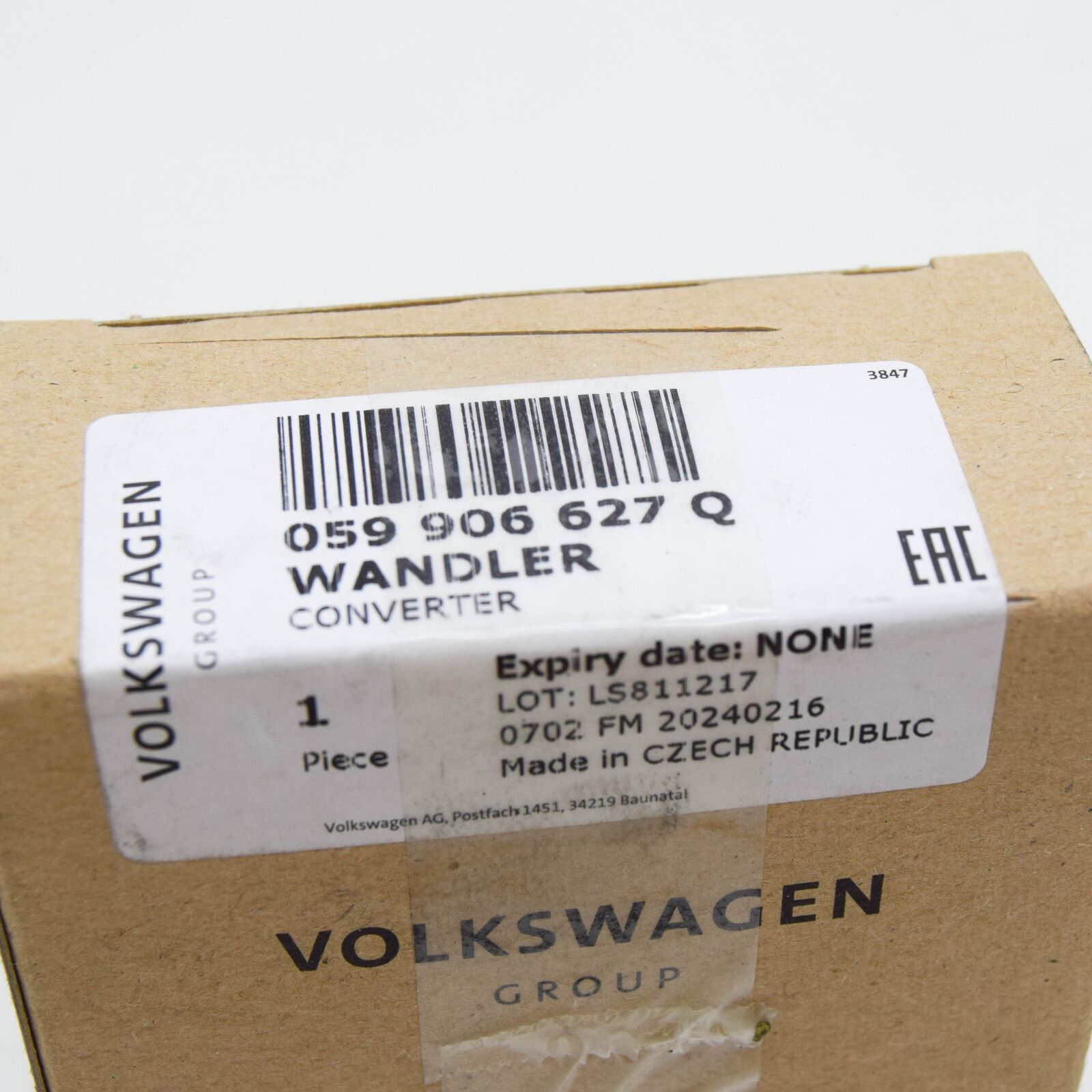 NEW AUDI A8 D5 PRESSURE CONVERTER 059906627Q ORIGINAL