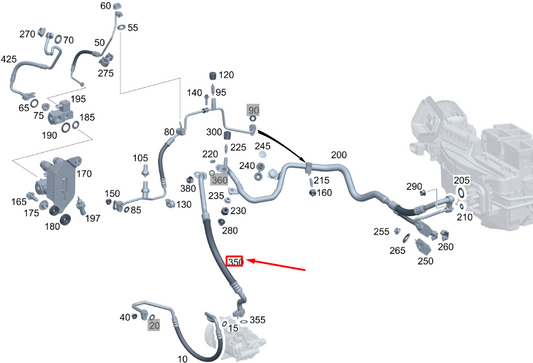 new mercedes-benz gla h247 refrigerant line a1778305901 original