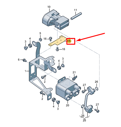 new audi e-tron gt expansion valve retaining plate 9j1816767a original