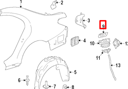 NEW MERCEDES BENZ SL R107 REAR LEFT SIDE GARNISH MOULDING A1076900980 ORIGINAL