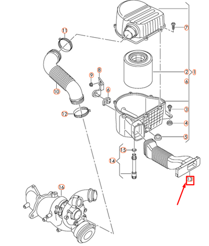 NEW AUDI A1 8X INTAKE AIR DUCT 6R0129618F ORIGINAL