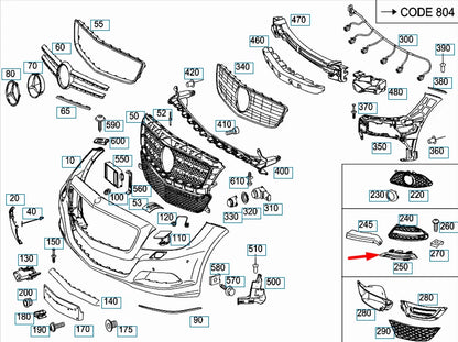 NEW MERCEDES-BENZ CLS C218 LEFT DRL KIGHT TRIM A2188850674 ORIGINAL