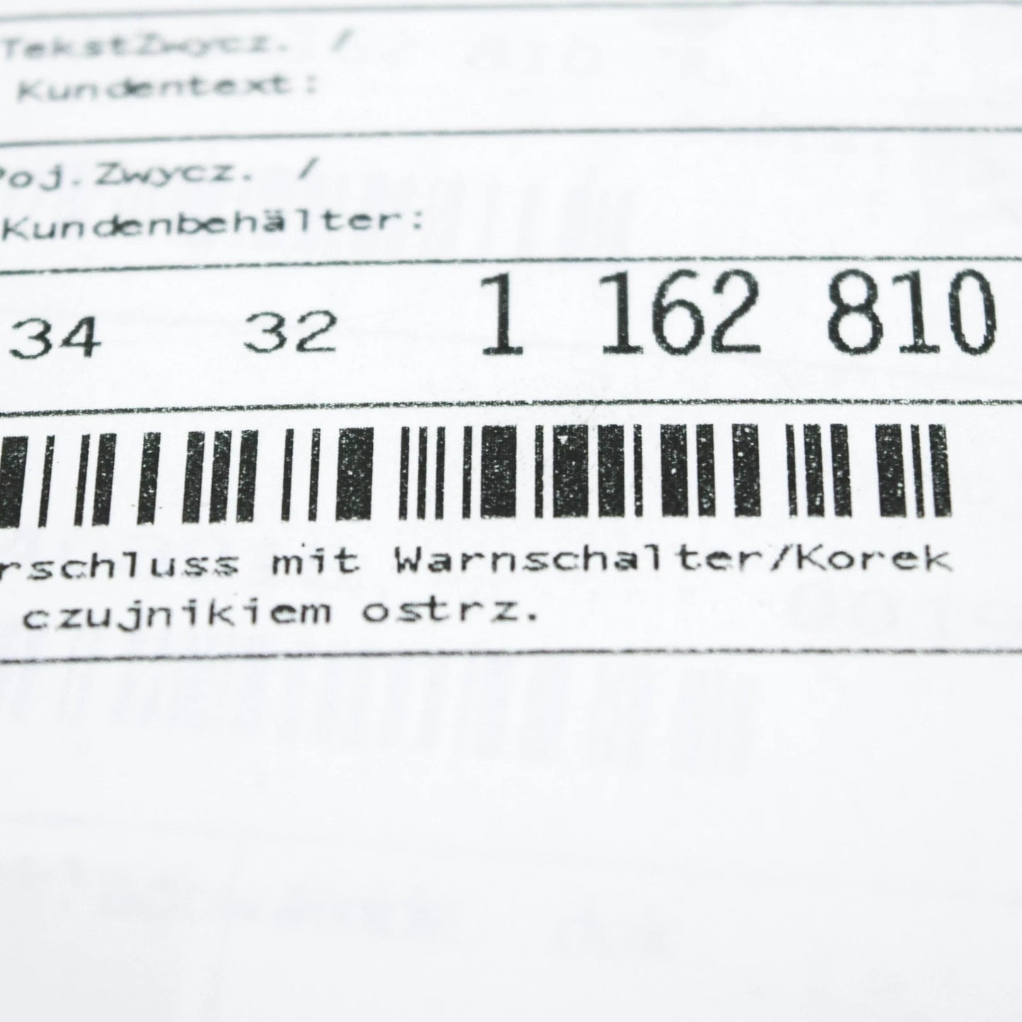 NEW BMW 5 E34 BRAKE CAP WARNING SWITCH 34321162810 1162810 ORIGINAL