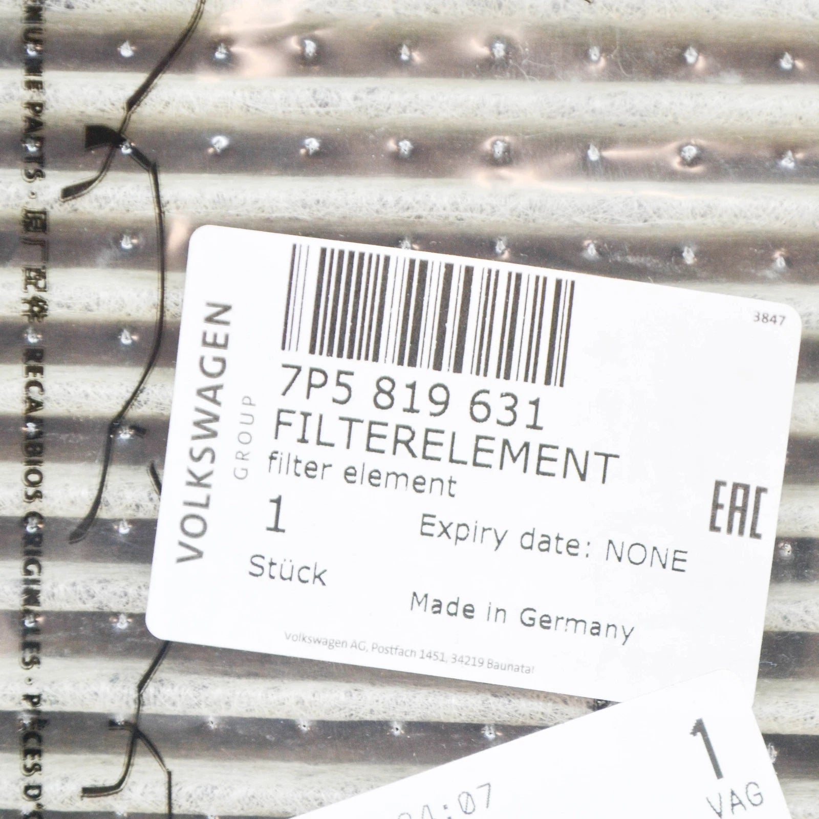 NEW VOLKSWAGEN TOUAREG 7P CABIN AIR FILTER 7P5819631