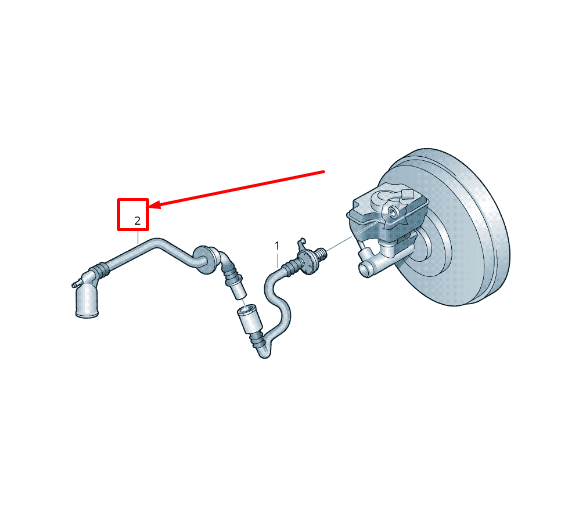 new audi a1 mk1 brake servo vacuum pipe lhd 6r0612041b original