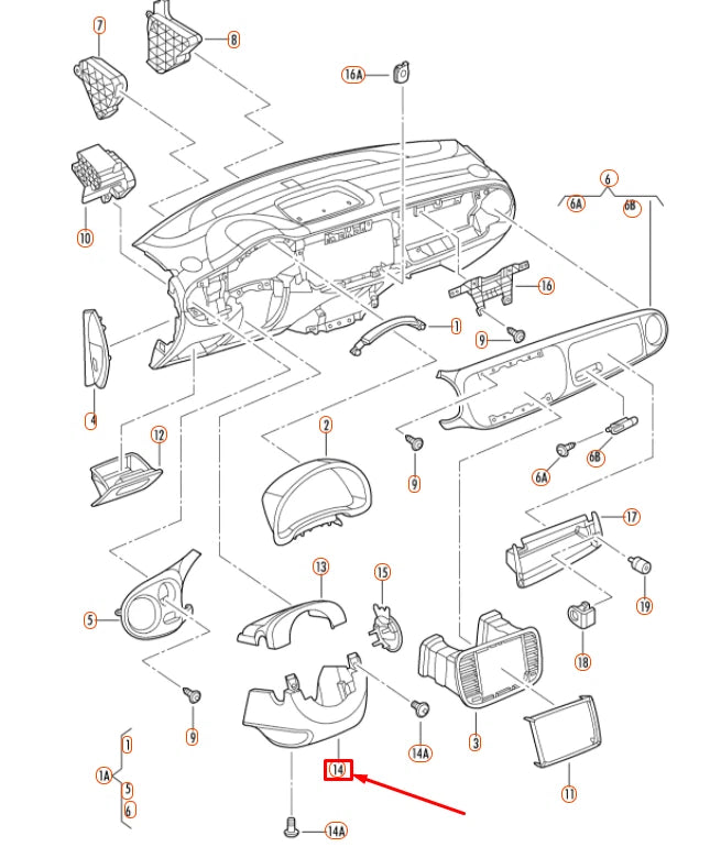 NEW VOLKSWAGEN BEETLE A5 STEERING COLUMN LOWER COVER 5N0858559F82V