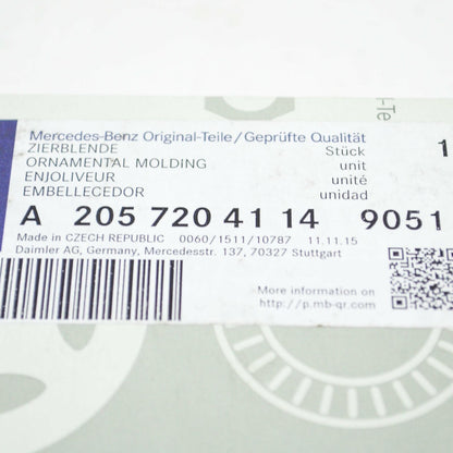 NEW MB C W205 FRONT LEFT DOOR WINDOW BEZEL LHD A20572041149051 ORIGINAL