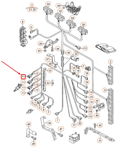 NEW AUDI A4 B6 FLAT CONTACT HOUSING 2 PIN 06A973722 ORIGINAL