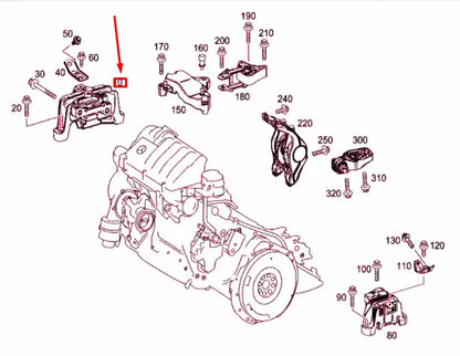 NEW MERCEDES-BENZ CLA COUPE C117 RIGHT SIDE ENGINE SUPPORT A2462402517 ORIGINAL