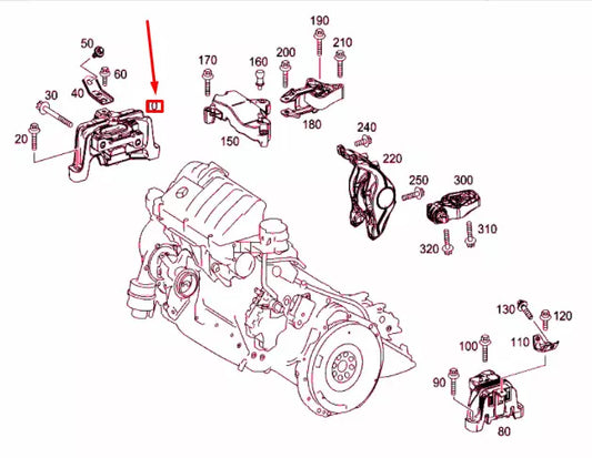 NEW MERCEDES-BENZ CLA COUPE C117 RIGHT SIDE ENGINE SUPPORT A2462402517 ORIGINAL