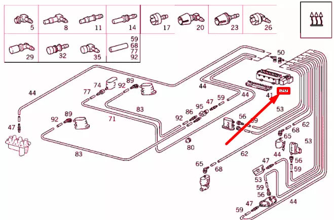 NEW MERCEDES-BENZ SL R129 HEATER A/C VACUUM VALVE A1298000678 ORIGINAL