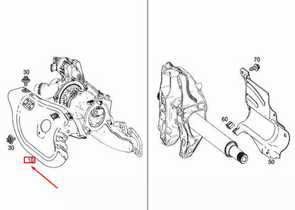 NEW MERCEDES-BENZ A V177 TURBOCHARGER SHIELD A2601420600 ORIGINAL