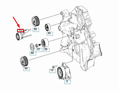 NEW MERCEDES-BENZ ML W164 BELT TIGHTENER SHEAVE PULLEY BEAM A1562020040