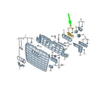 NEW AUDI A8 4H RADIATOR GRILLE CAMERA BRACKET 4H0853232A