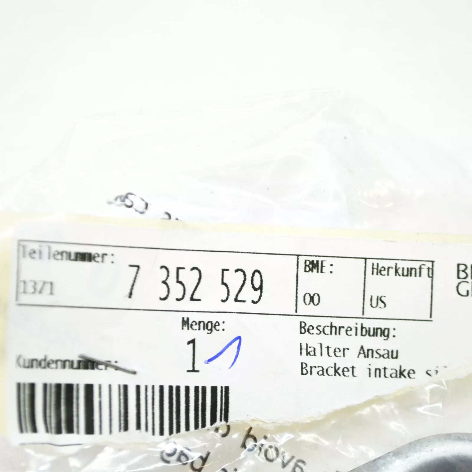 NEW BMW X5 F15 M F85 INTAKE SILENCER CENTER BRACKET 13717352529 ORIGINAL