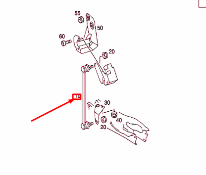 NEW MERCEDES-BENZ E W210 REAR RANGE CONTROL CONNECTOR ROD A2103280934 ORIGINAL