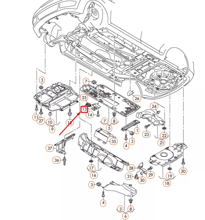 NEW AUDI A3 8P FRONT LEFT UNDERBODY COVER 1K0825271A