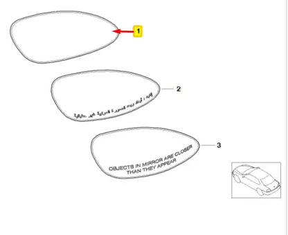 NEW BMW Z4 E85 FRONT RIGHT DOOR MIRROR HEATED 51167112584 ORIGINAL