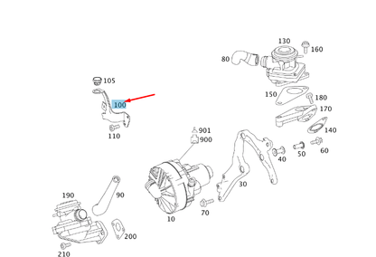 NEW MERCEDES-BENZ ML W164 AIR PUMP HOLDER BRACKET A2720100240 ORIGINAL