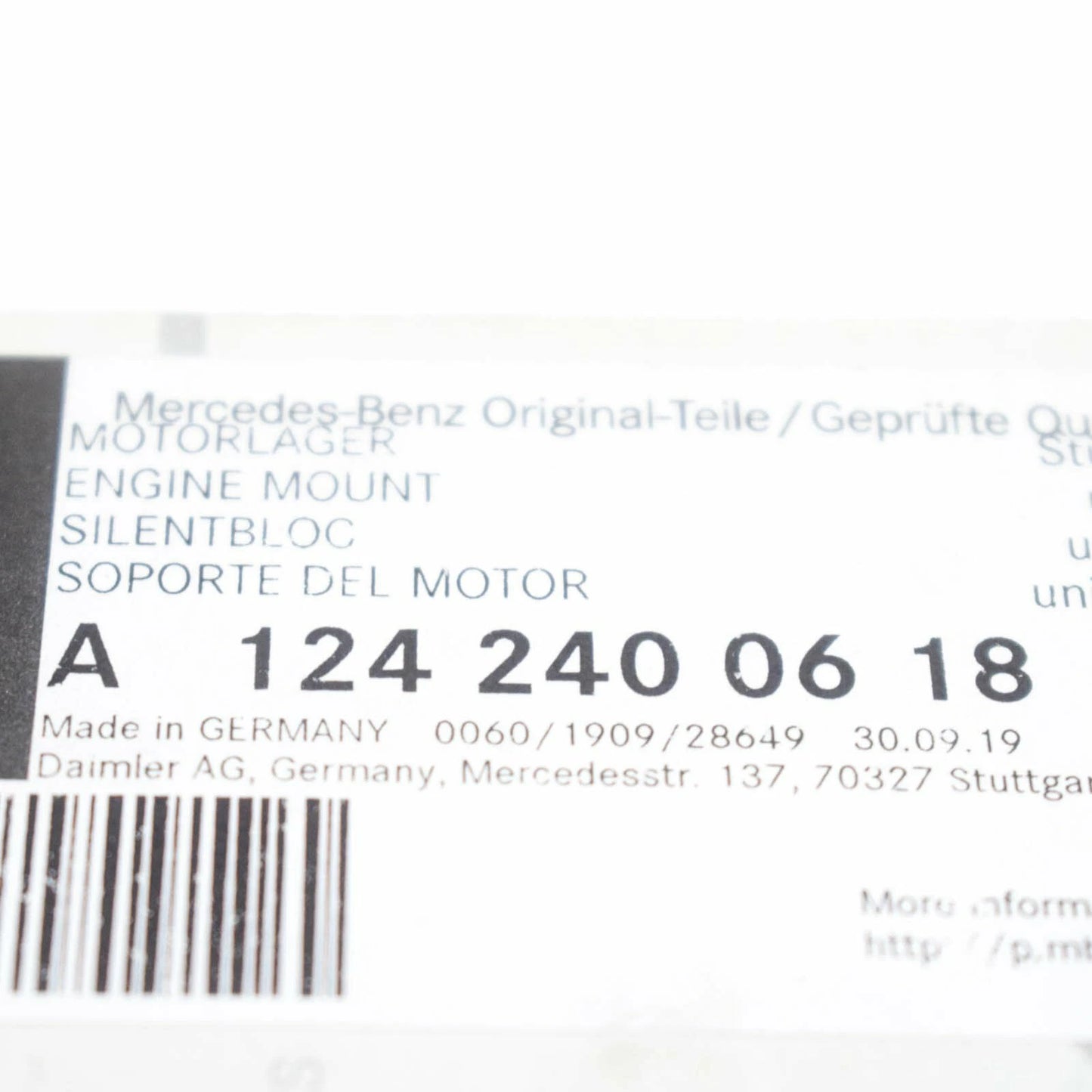 NEW MERCEDES-BENZ SL R129 TRANSMISSION MOUNT A1242400618 3.2 PETROL