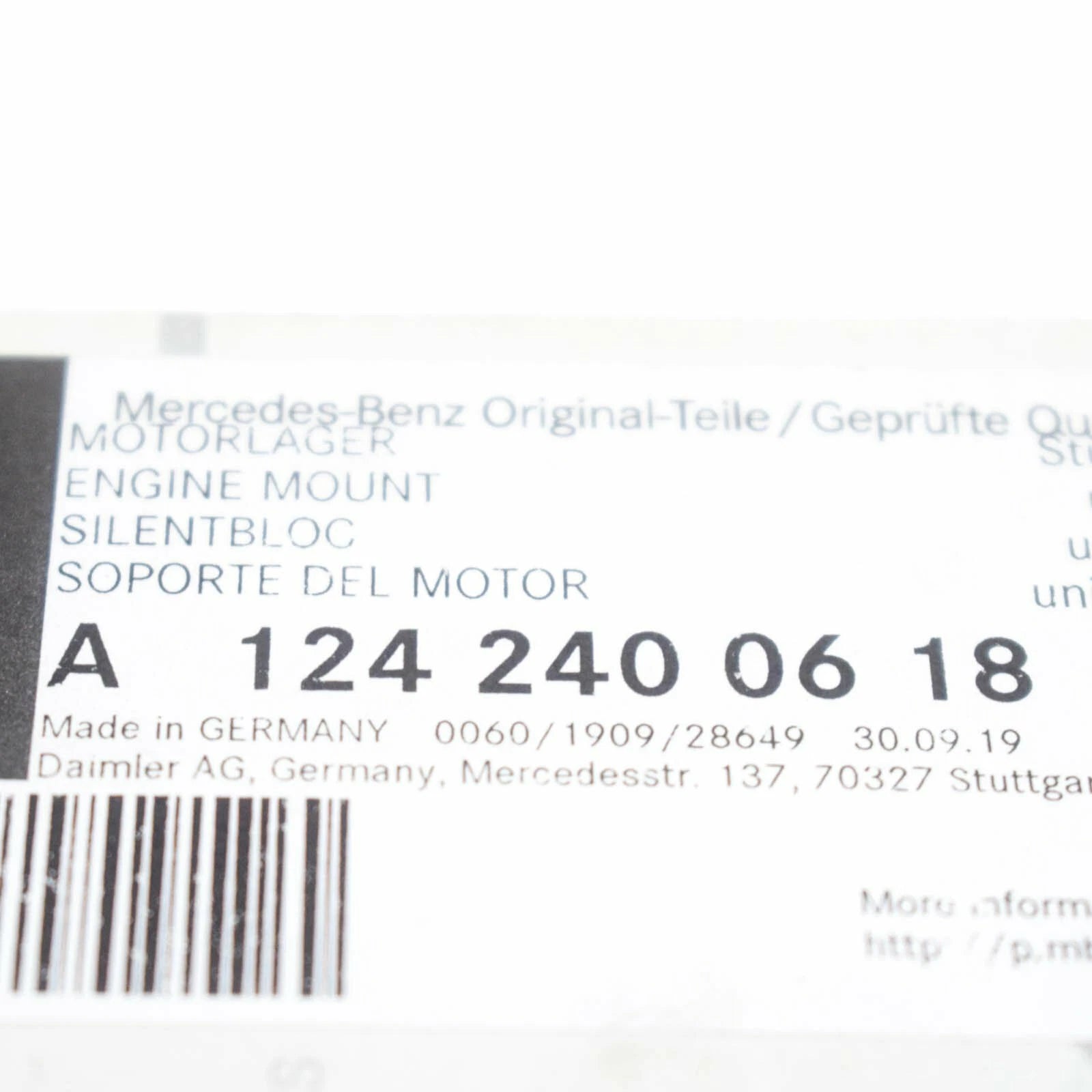 NEW MERCEDES-BENZ SL R129 TRANSMISSION MOUNT A1242400618 3.2 PETROL