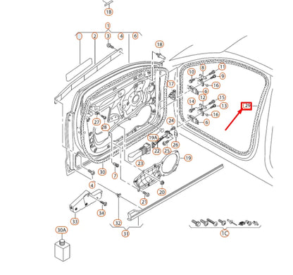 NEW AUDI A6 C7 FRONT DOOR INNER SEAL 4G0831721A ORIGINAL