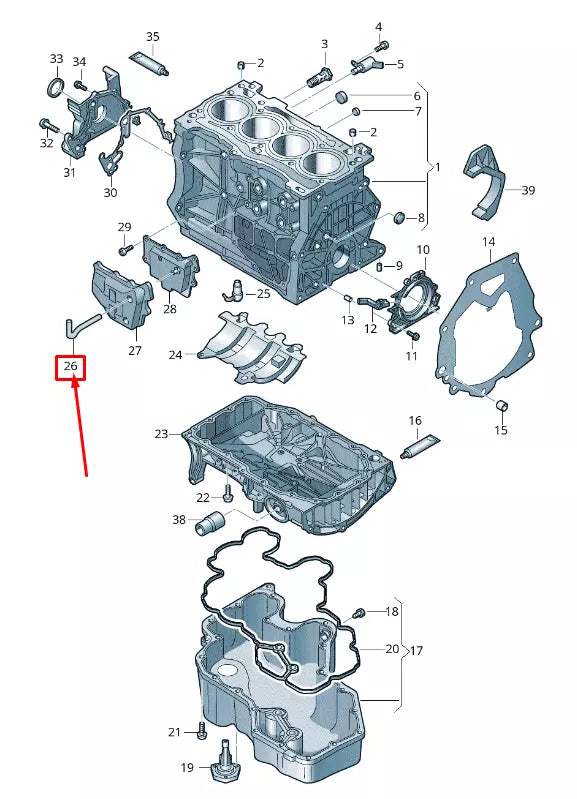 NEW AUDI A5 F5 CRANKCASE VENT HOSE 04E103493T
