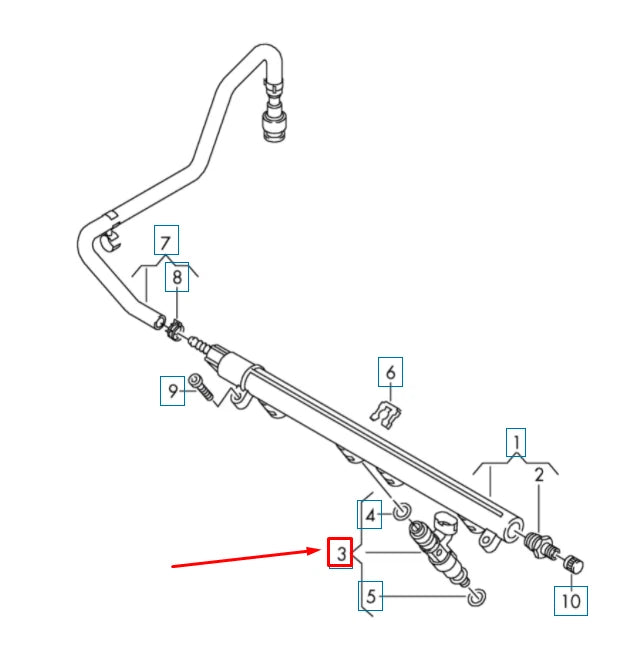 NEW VW JETTA MK6 16 FUEL INJECTOR 06A906031CP ORIGINAL