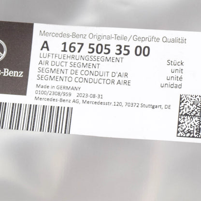 NEW MERCEDES-BENZ GLE W167 RIGHT RADIATOR AIR DUCT SEGMENT A1675053500 ORIGINAL