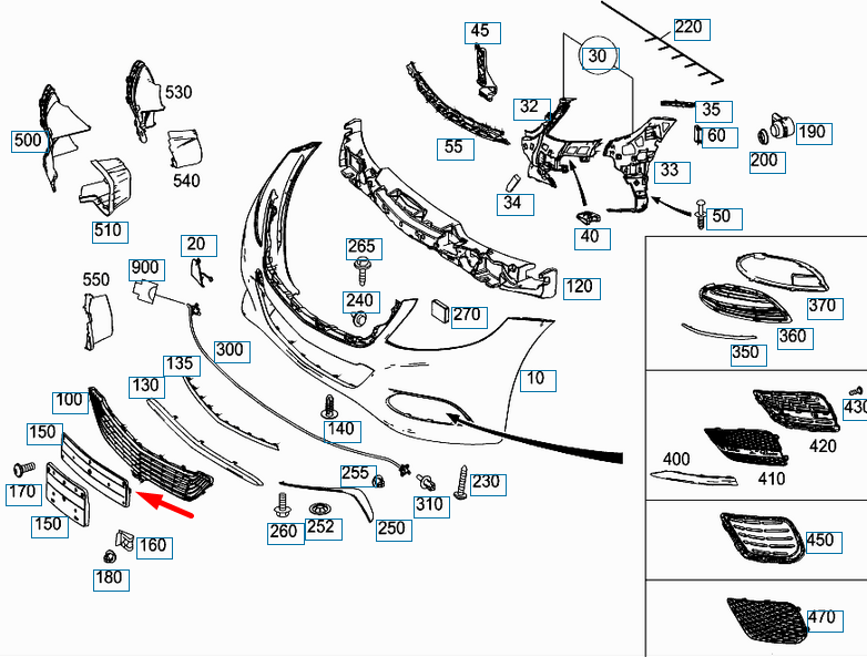 NEW MERCEDES-BENZ S-CLASS W222 FRONT LICENSE NUMBER HOLDER A2228850681 ORIGINAL