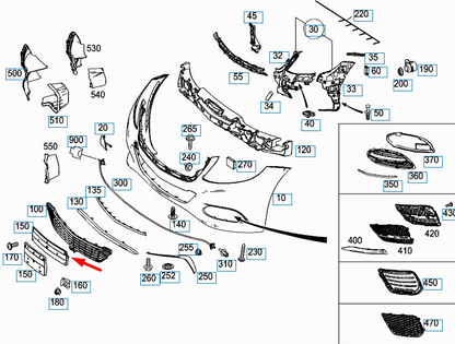 NEW MERCEDES-BENZ S-CLASS W222 FRONT LICENSE NUMBER HOLDER A2228850681 ORIGINAL