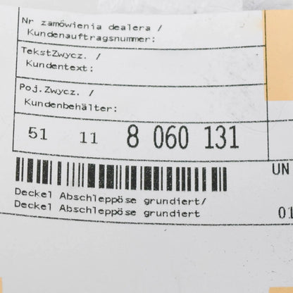 NEW BMW X5 F15 M FRONT BUMPER TOW HOOK EYE COVER 51118060131 ORIGINAL