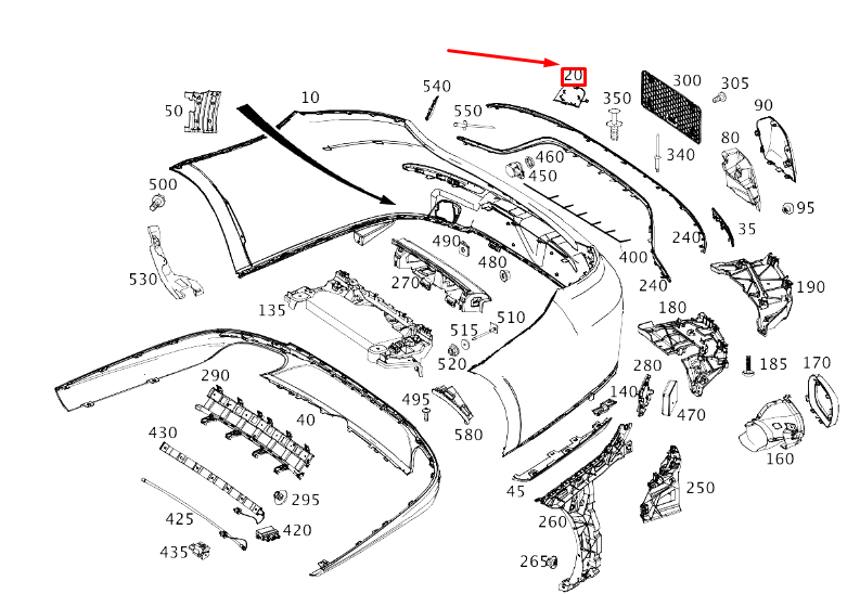 NEW MERCEDES-BENZ E C238 REAR BUMPER TOW EYE COVER A23888589009999 ORIGINAL