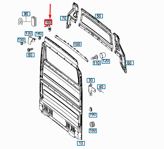 NEW MERCEDES-BENZ SPRINTER 906 PARTITION PANEL CONNECTING A9067100332 ORIGINAL