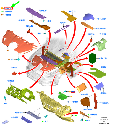 new ford galaxy mk3 front left insulator pad rhd 5359645 original