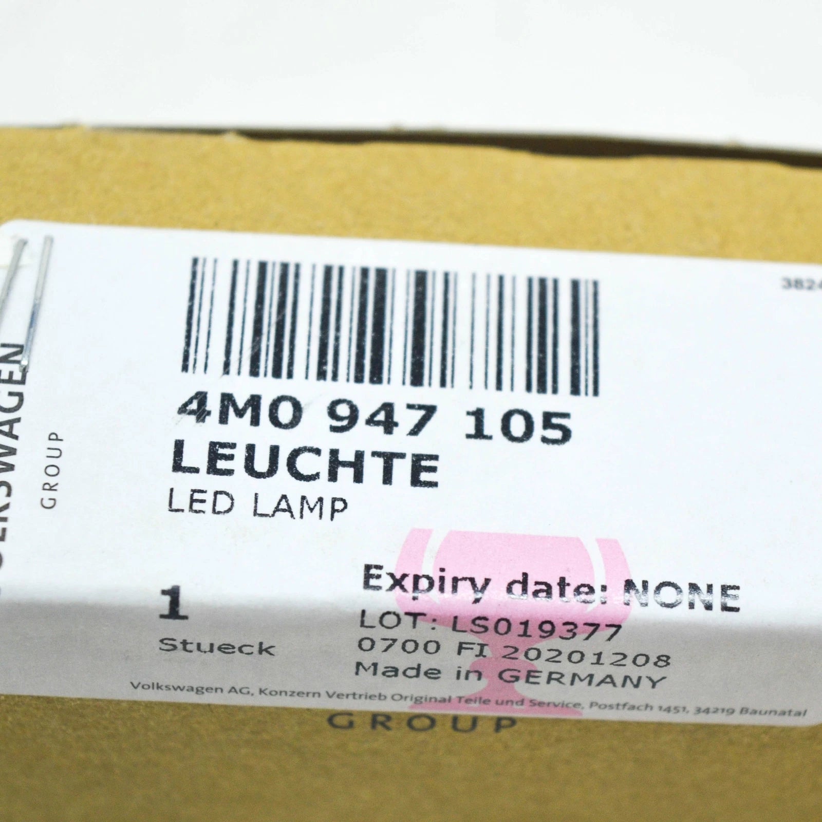 NEW AUDI A4 AVANT B9 INTERIOR LED SUN VISOR LIGHTING 4M0947105