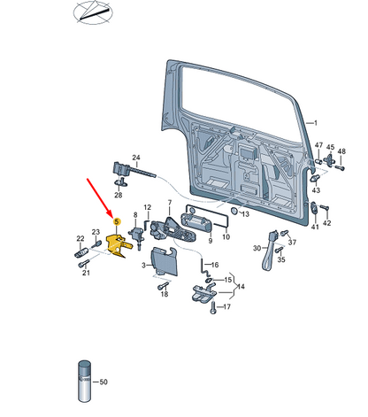 NEW VW TRANSPORTER VI T6 REAR LID REINFORCEMENT 7E0827225 ORIGINAL