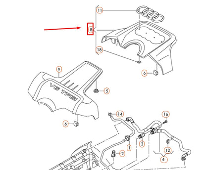 NEW AUDI A4 B8 REAR ENGINE COVER 06E103926N ORIGINAL