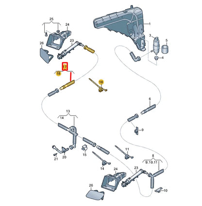 NEW AUDI Q8 4MN HEADLIGHT WASHER HOSE 4M8955663A ORIGINAL