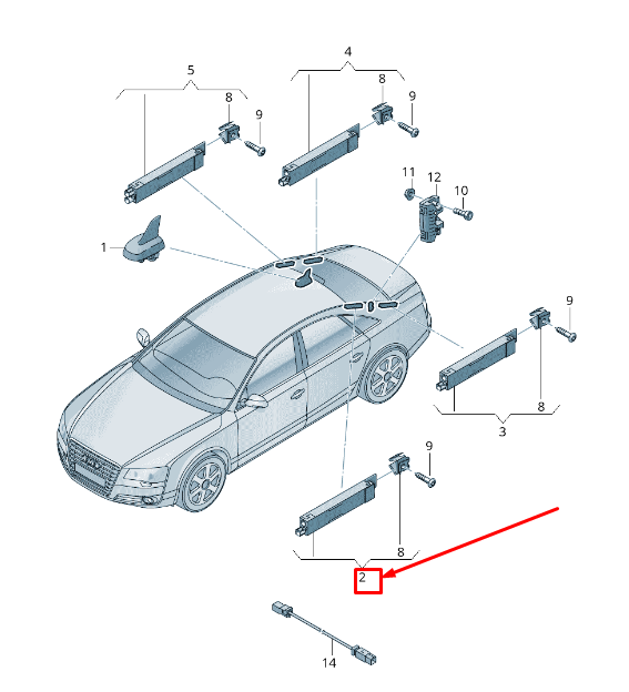 new audi a8 4h left antenna amplifier 4h0035225h original