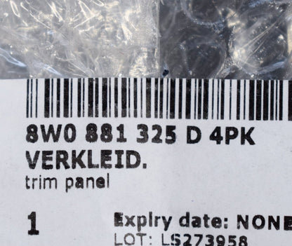 NEW AUDI A4 S4 FRONT LEFT SEAT SWITCH COVER 8W0881325D4PK ORIGINAL