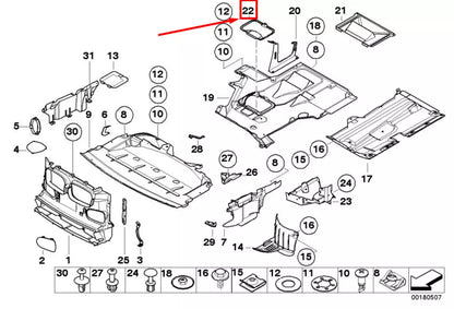 NEW BMW 5 E39 SPLASH SHIELDS ACCESS COVER 51718192752 8192752 ORIGINAL
