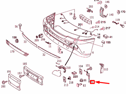 NEW MERCEDES-BENZ ML W163 FRONT LEFT FOG LAMP BRACKET A1638853314 ORIGINAL